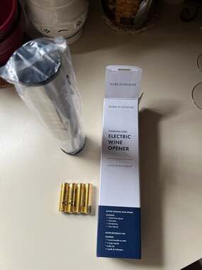Mark & Graham Stainless Steel Electric Wine Opener New in Box